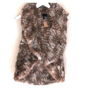 Greylin Racerback Rabbit Fur Vest